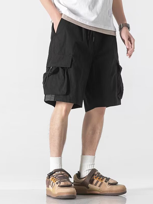 Cargo Y2k Shorts Men Summer High Street Sports Loose Multi Pocket Workwear Men Pants Sweatpants Men Clothing Men's Casual Shorts