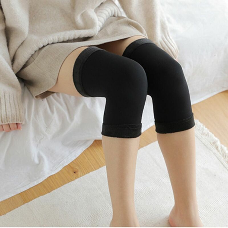 Useful Soft Cold-proof Windproof Knee Protector Velvet Winter Knee Pads Women Knee Pads Warm Leg Warmers Leg Covers