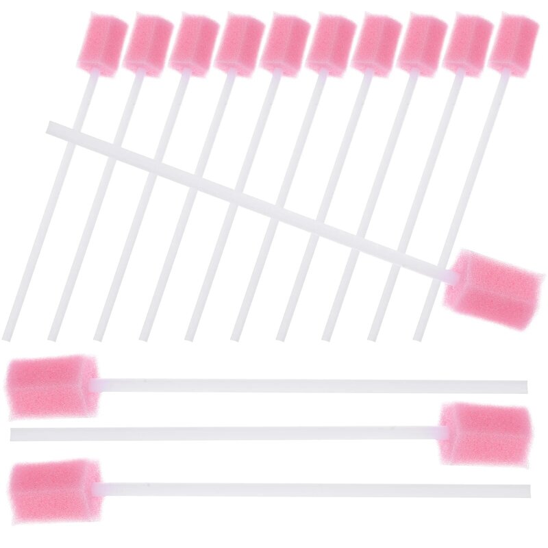 Sikat gigi pembersih gigi penyeka bersih perawatan mulut sekali pakai gigi penyeka bersih perawatan gigi (merah muda) stik air isoproakrilik