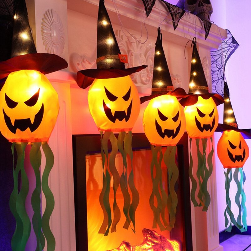 Guirnalda de luces LED para decoración de Halloween, 5 luces LED para interior y exterior, Fiesta en casa, novedad