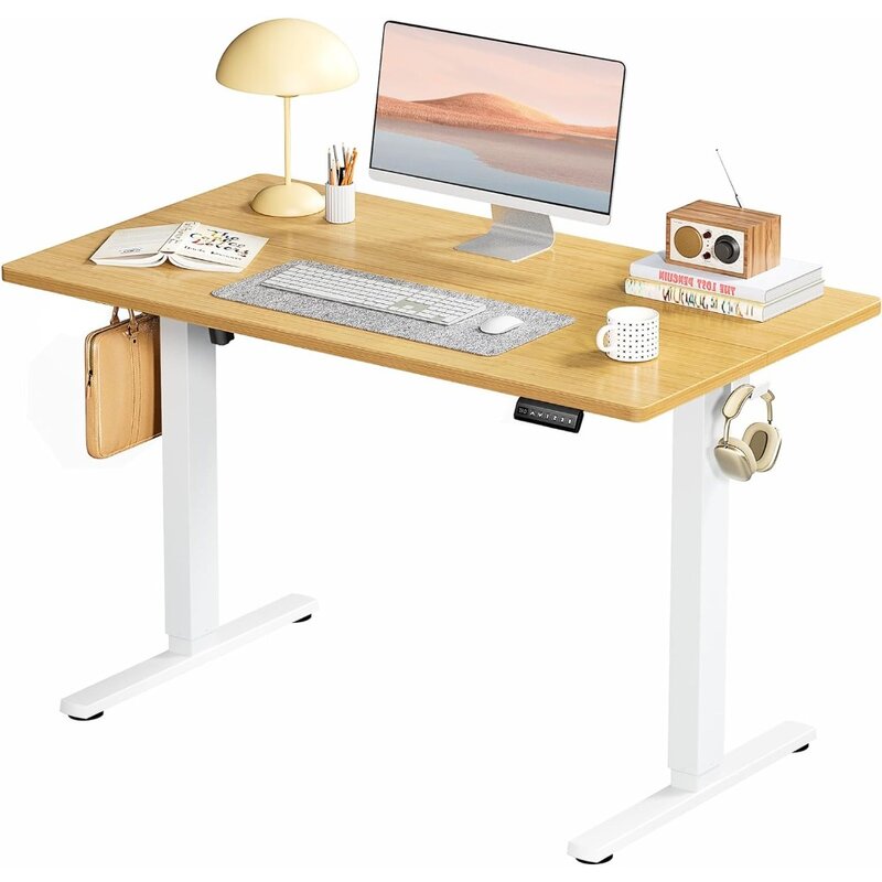 인체공학적 상승 책상, 높이 조절 가능, 전기 앉기, 컴퓨터 테이블, 40x24 인치