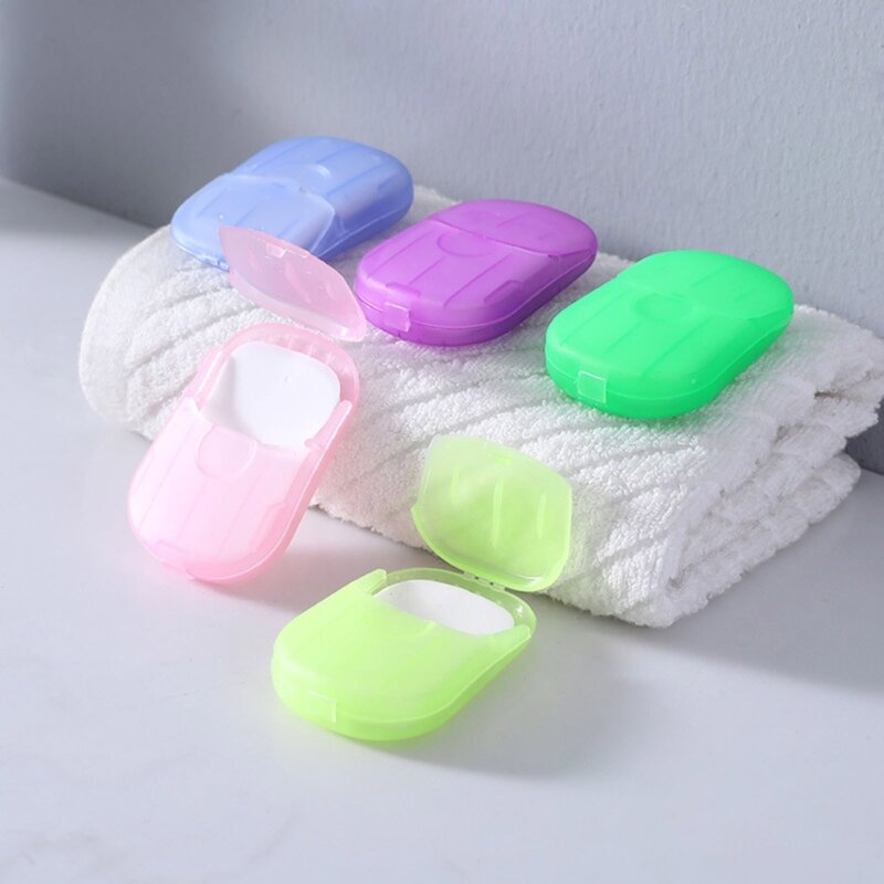 Papierowe arkusze mydła Mini przenośne rozpuszczalne płatki mydlane formacie podróżnym