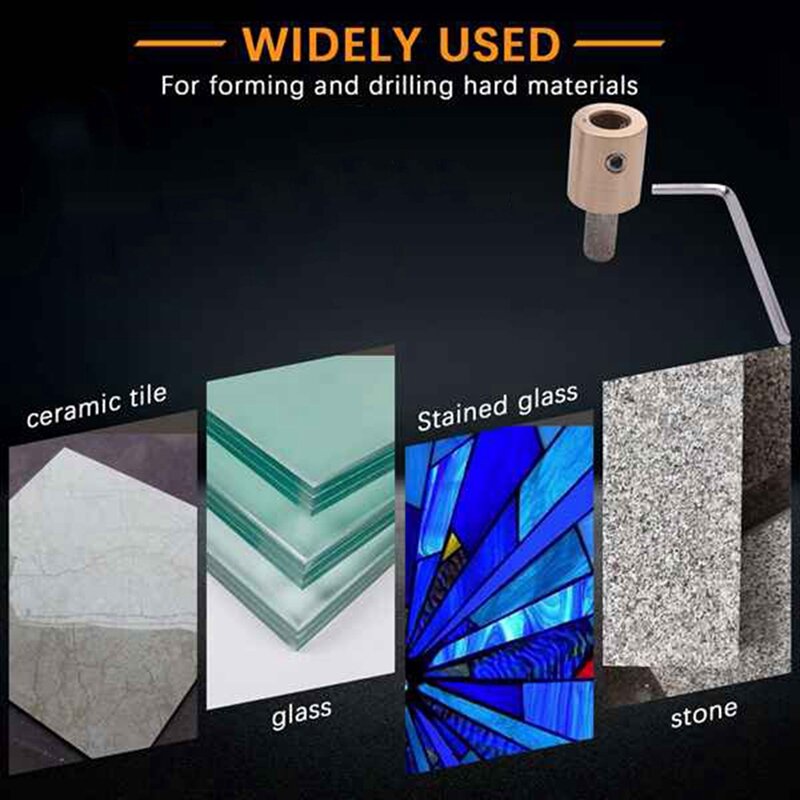 1/4 Inch Diamanten Slijpen Bit Gebrandschilderd Keramisch Glas Schuurgereedschap Koperen Kern Glas-In-Lood Benodigdheden