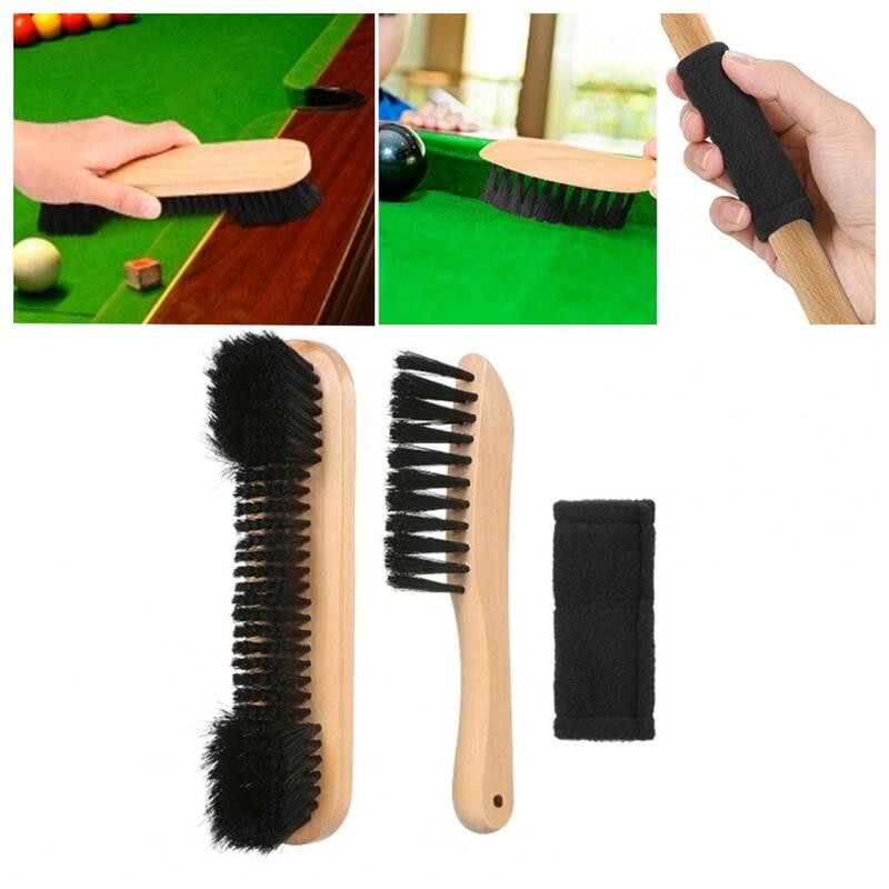 Pool Table Accessories Pool Table Brush Reusable Pool Table Brush Kit with Soft Bristles Wooden Handle Keep Billiard Table Rails