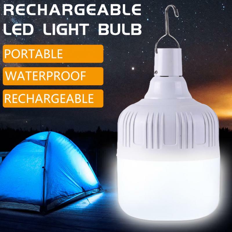 USB LED Emergency Lights Portable Tent Lamp Battery Lantern BBQ Camping Light Portable Light Outdoor Bulb 30W/60W/100W/200W/300W