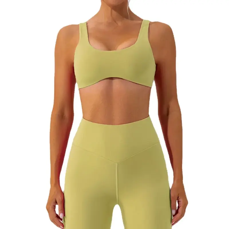 Conjunto de ropa de Yoga de secado rápido para mujer, ropa de Fitness hermosa, levantamiento de glúteos, sensación desnuda, deportes para correr