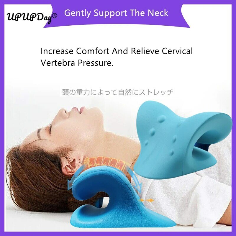 Pescoço e ombro relaxer corrector vértebra massageador nuvem travesseiro maca cervical ponto de acupressão alívio dor tração