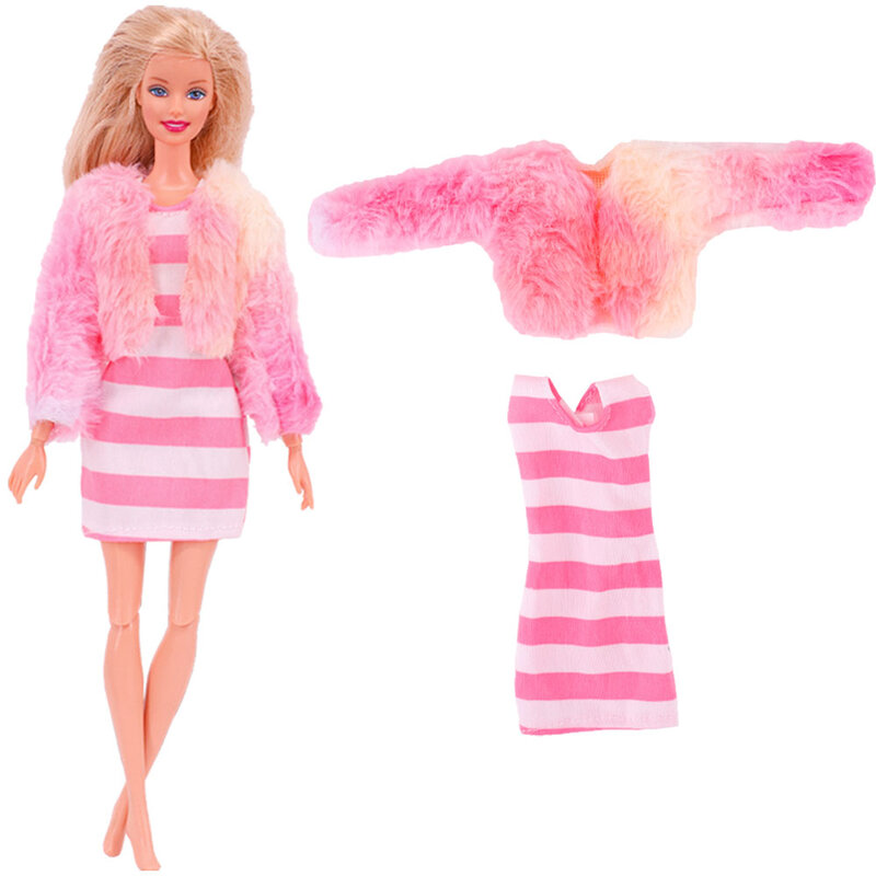 Ropa de muñeca Bjd rosa de 1 piezas, abrigo, pantalones, vestido, para muñecas Bjd de 30Cm y 11,8 pulgadas, regalo, accesorios para muñecas Bjd, artículos en miniatura