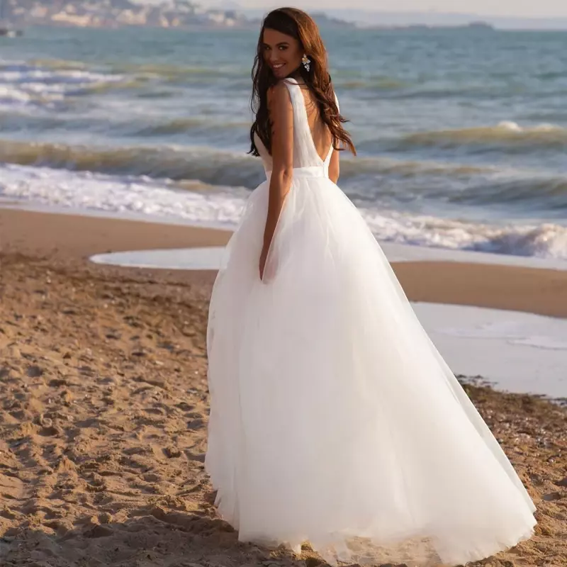 Elegante vestido de praia feminino, Vestidos de noiva para mulheres, Festa de casamento, Robe para noiva, Pedido Adequado, Formatura, 2024