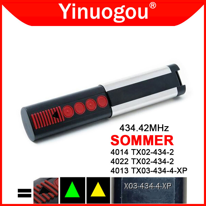 SOMMER TX03-434-4-XP 434.42MHz بوابة بالتحكم عن بعد سومر 4013 4014 4022 TX02 TX03 434 2 4 XP باب المرآب التحكم عن بعد 434MHz