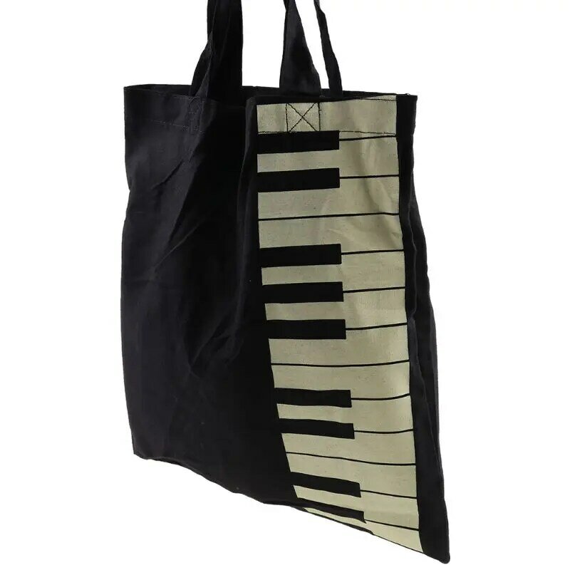 Горячая мода Черные клавиши фортепиано Музыкальная сумка Сумка Сумка для покупок Сумка