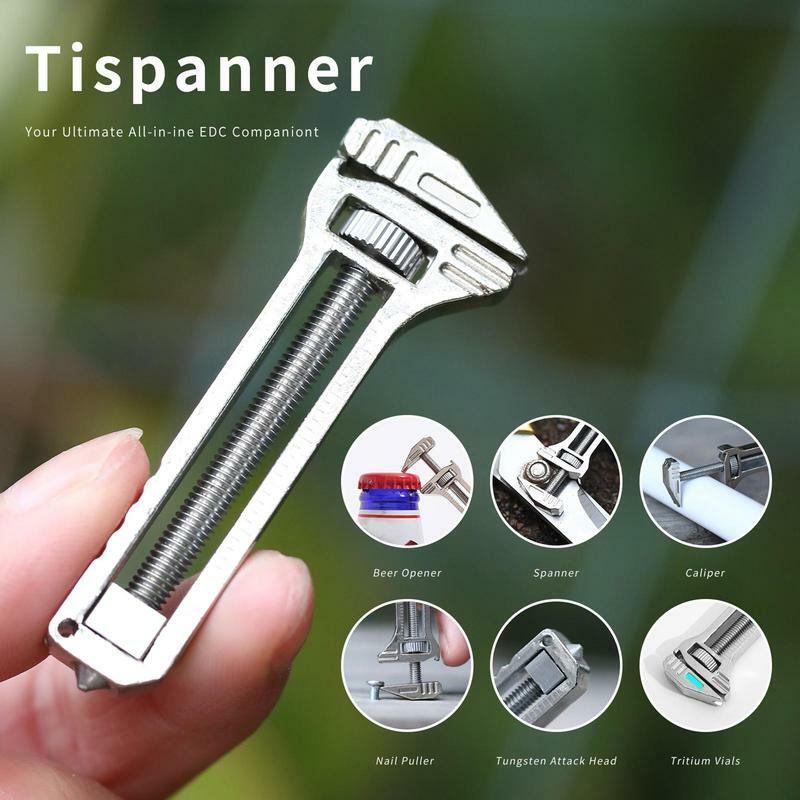 Mini Wrench Pocket Portable Multitool Spanner Tools For Outdoor Camping Compact Titanium Multifunctional Tool Wrench