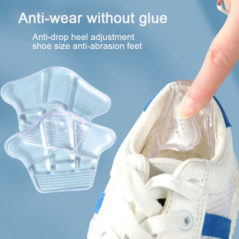 Bantalan sepatu Sneakers antiselip stiker pelindung hak silikon 5D sol pereda nyeri kaki dengan ukuran yang dapat disesuaikan sisipan Perawatan Bantal