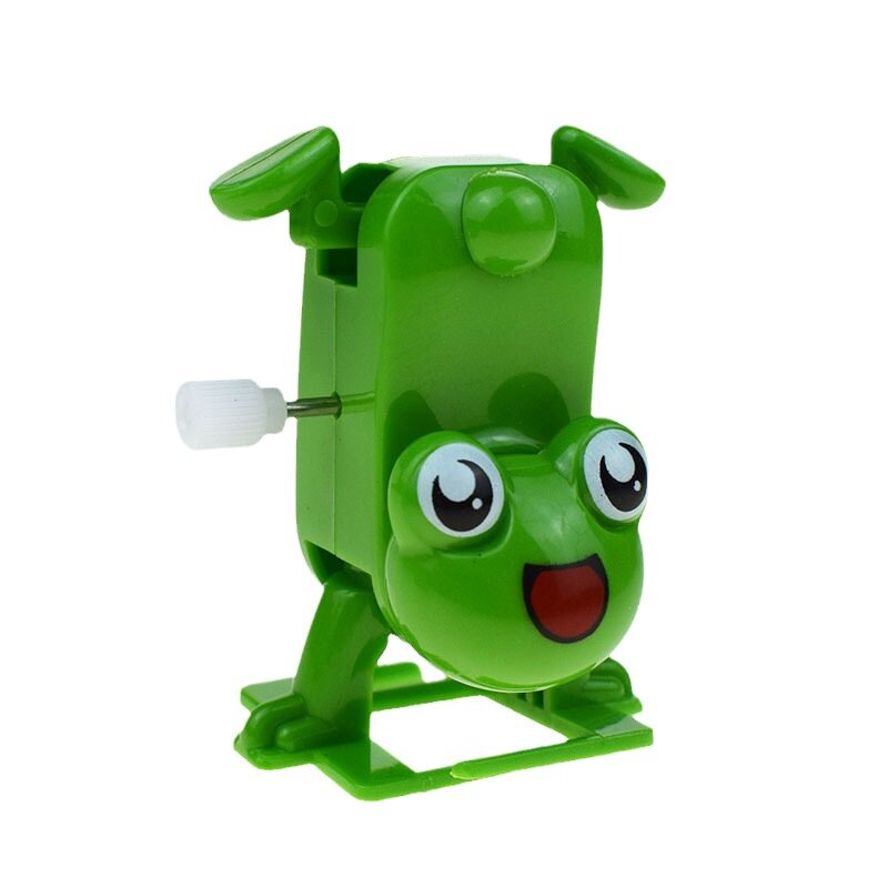 1Pc Creative Jumping Walking Hopping Cartoon Frog Clockwork Toy Kid Interative Playing Toy Children Wind Up  Frog Model Toy Gift