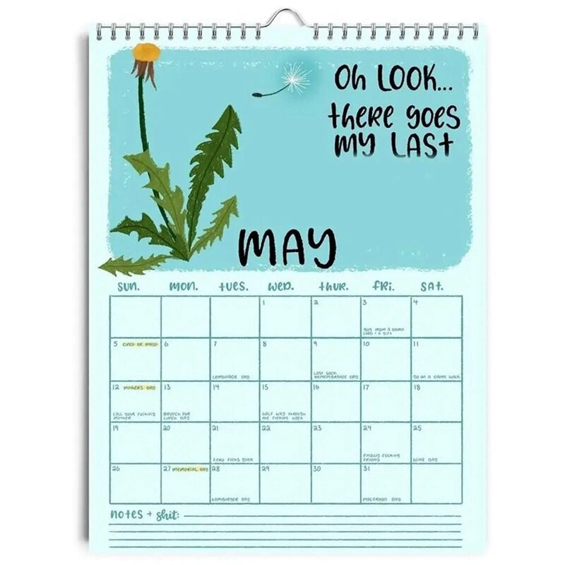 Calendario mensual colgante de 1 piezas, organizador semanal de papel, planificador, 2024