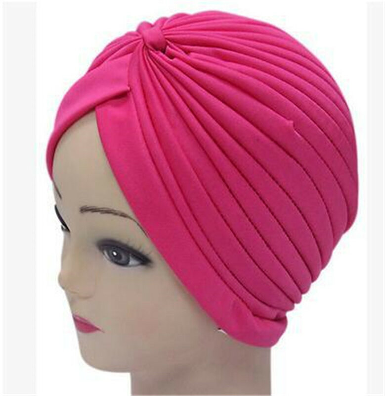 Women Muslim Hijab Turban Headbands Cap Autumn Winter Warm Headwear Casual Streetwear Female Muslim Indian Hats