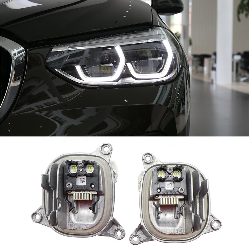 Biała moduły LED światła dziennego dla 2018-2021 BMW X3 X4 G01 G02 moduł świetlny do jazdy dziennej 63117466107 63117466108