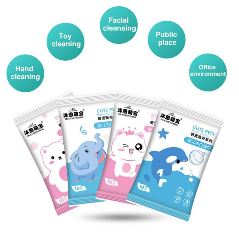 10 Pieces Of Wet Wipes Extractable Portable Small Bag Wet Wipes Disposable Wet Wipes Maternal And Child Shop Supermarket Gifts