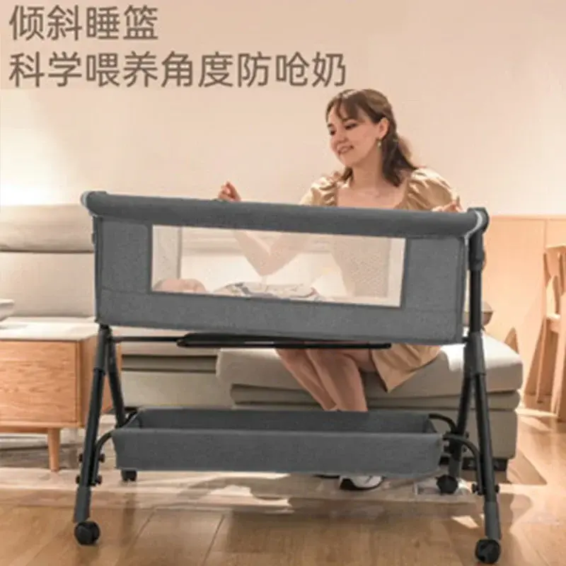 Комбинированная кроватка для новорожденных, кроватка-Шейкер для малышей, детская кроватка-колыбель, многофункциональная складная кровать