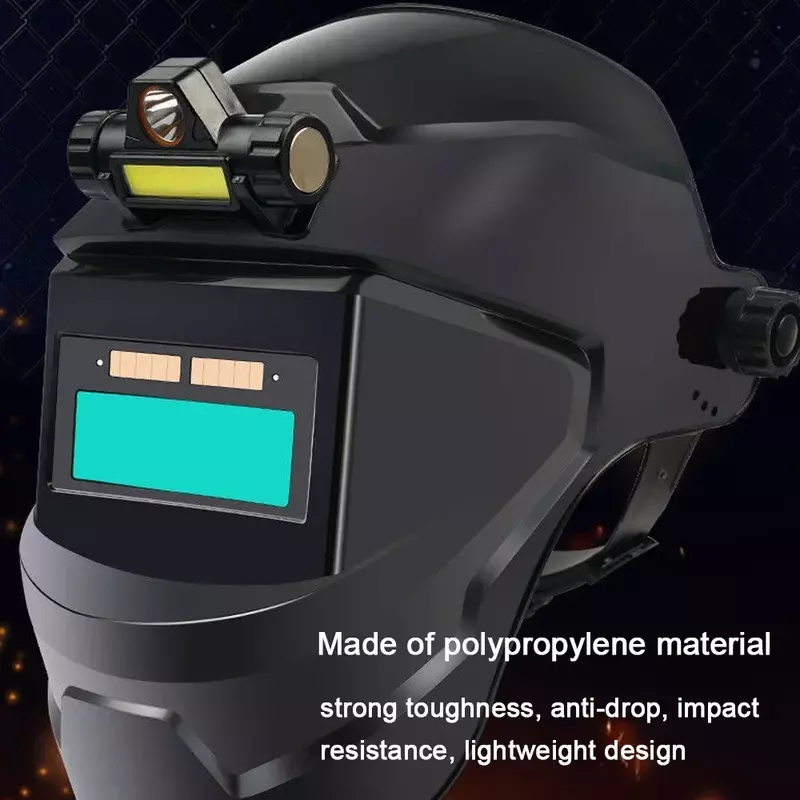 Pc-Lasmaskers Automatische Variabele Lichtaanpassing Grote Weergave Auto Verduistering Lassen Gezichtsmasker Voor Booglassen Slijpen