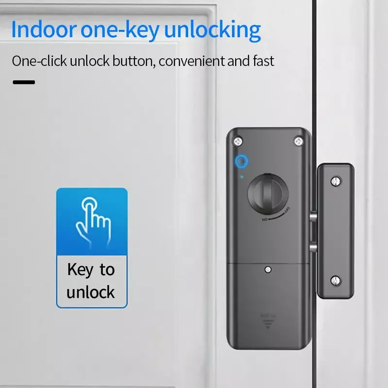 Inteligente Invisible Door Lock, Keyless Madeira Door Lock, App Cartão IC, Desbloqueio Remoto, Bloqueio Eletrônico, Indoor Burglar Locks, Tuya, TTlock