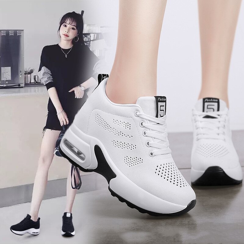 Höhe zunehmende neue Tanz schuhe Frau Damen moderne weiche Laufsohle Jazz Sneakers atmungsaktive weibliche Tanz Fitness Schuhe Sport