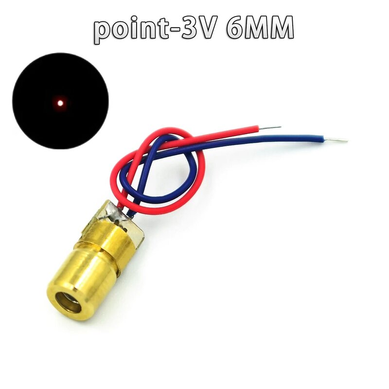 Cabeça ajustável do diodo laser do foco, ponto vermelho, linha, cruz, lente de vidro, foco focusável, classe industrial, 650nm, 5mW