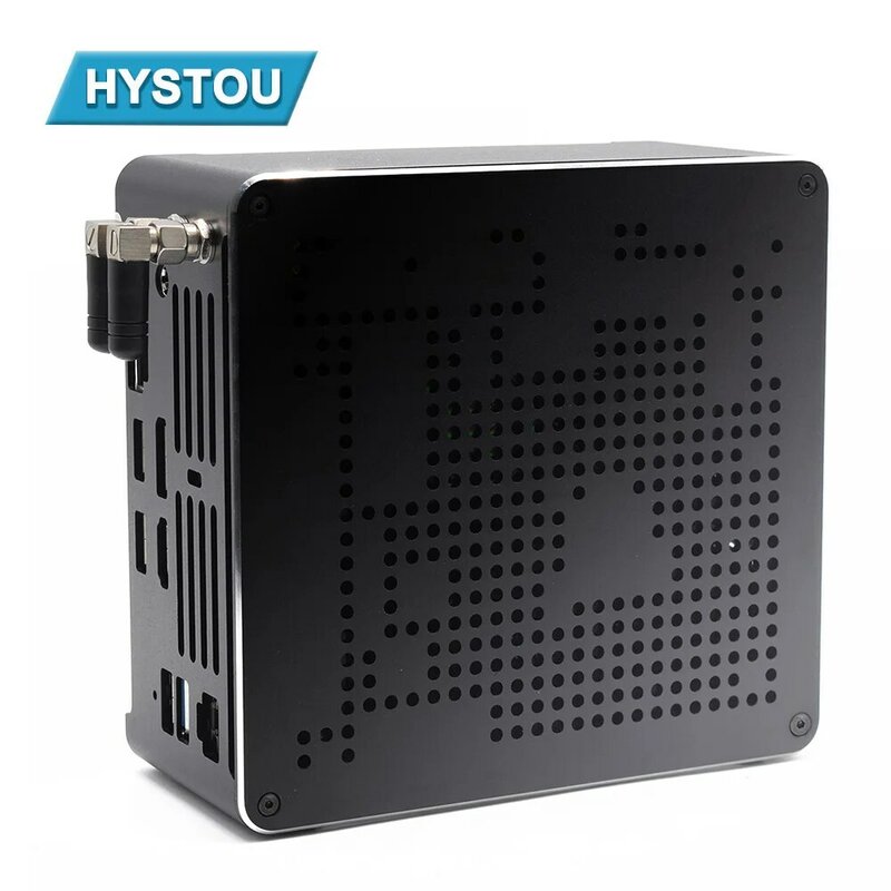 Hystou S210H Intel UHD กราฟิกคอมพิวเตอร์ขนาดเล็กเล่นเกม10th DDR4 M.2 SSD SATA 1TB WiFi DP Desktop คีย์บอร์ดเกม