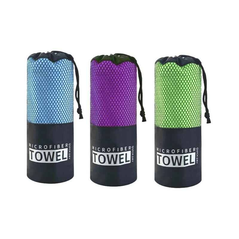 Toalla deportiva de secado rápido, toalla multifuncional para viajes, natación, Yoga, azul, ultraligera, superabsorbente