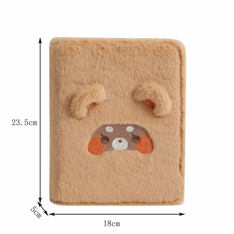Photocard Holder Cat Bear Cards Album Cover Card Albums Loose-leaf Plush Binder Cover Inner Page Refill Six-hole