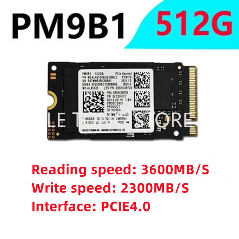 โซลิดสเตตไดรฟ์ PM9B1 1TB 512G PCIE4.0 2242 M.2แบบ Solid State Drive M2สำหรับแล็ปท็อป Samsung SSD