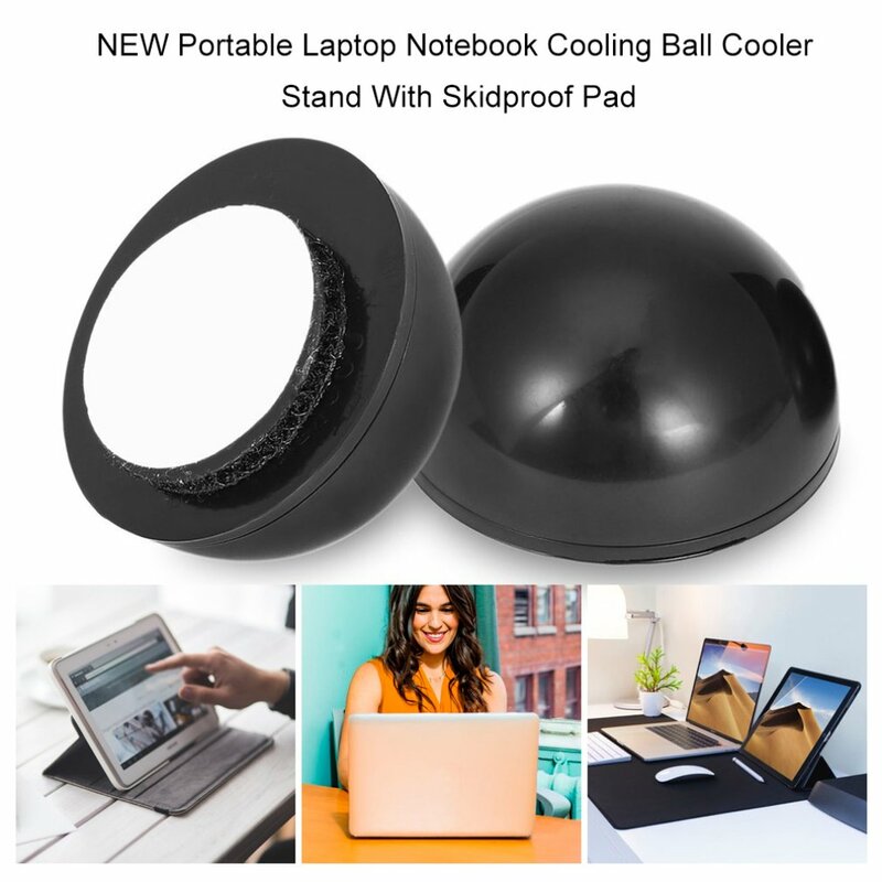 Portátil Laptop Cooling Ball com Skidproof Pad, Cooler Stand, Acessório Perfeito, de Alta Qualidade, Novo, 2Pcs, Dropshipping
