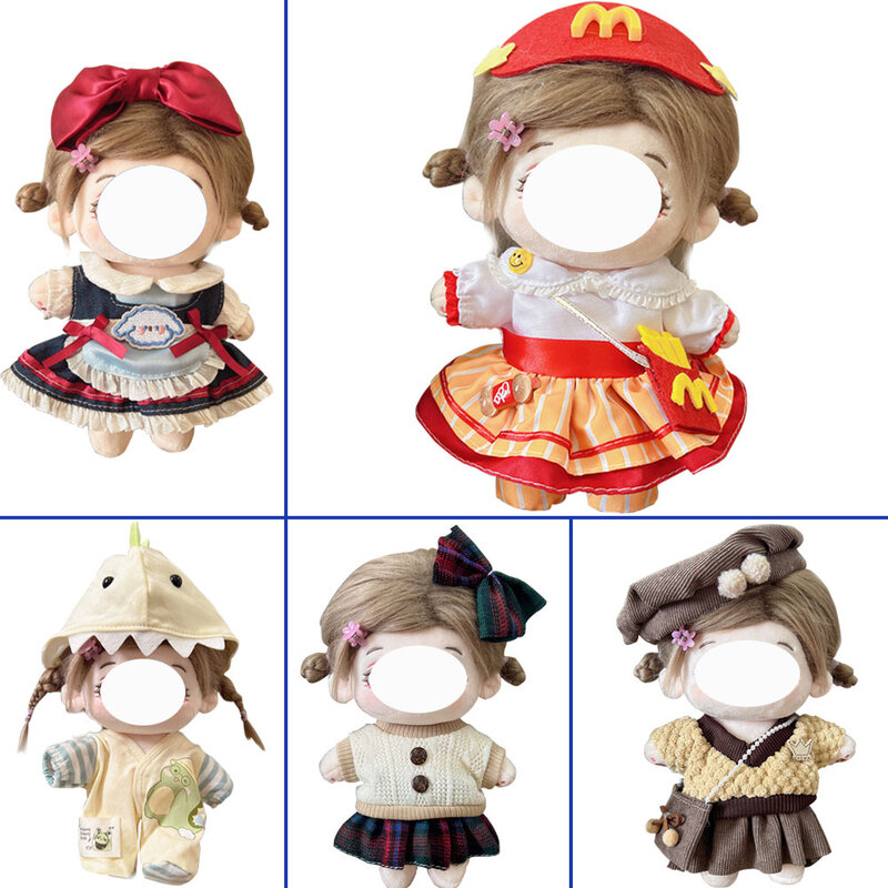 Süße Cosplay Kleidung für 20cm Baumwolle Puppe Prinzessin Dienst mädchen verkleiden Figuren Lolita Kleidung Set Kinder Puppen Rock Geburtstag Spielzeug Geschenk