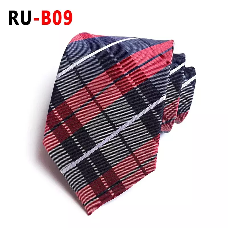 Upscale Tie Jacquard 8CM Tie Man Necktie Suit Business Neckwear Accessories Male Formal Cravat Checkered Stripe Free Shipping