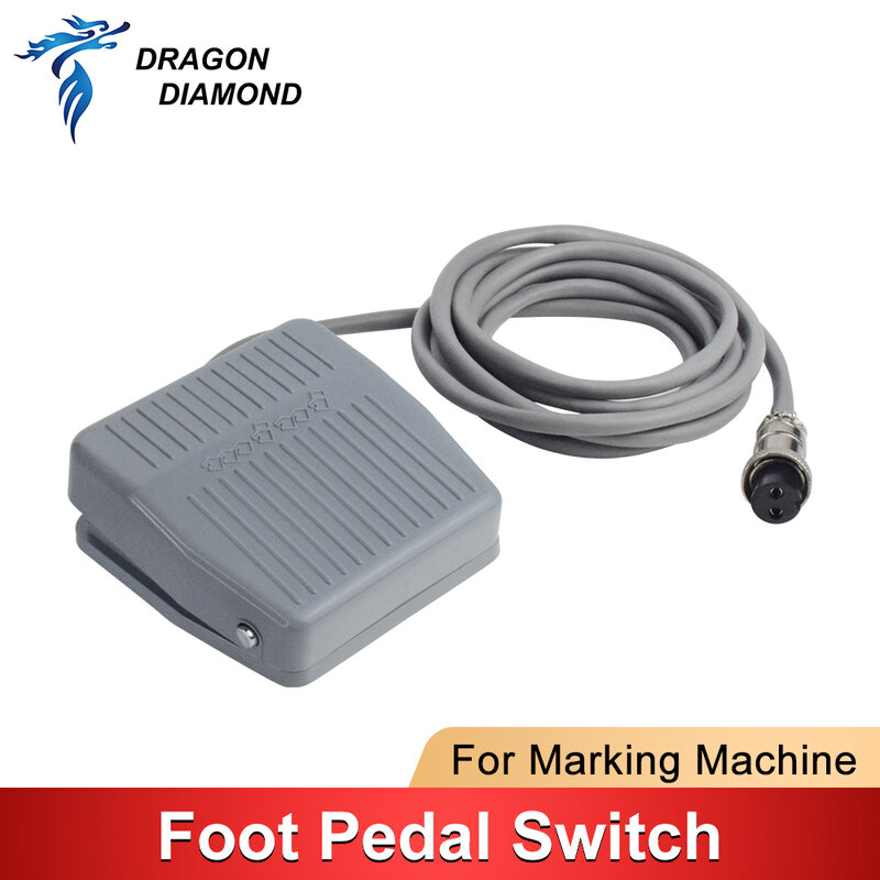 Dragon Diamond Footswitch pedale interruttore di controllo momentaneo pedale di alimentazione elettrica per macchina per marcatura Laser