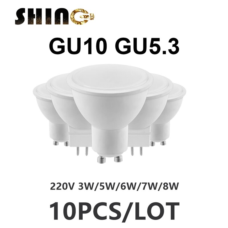 10P Spot Foco Gu10 Gu5.3 Spot Warm Wit Daglicht Koud Wit Ac 220V Led Licht Lamp Voor Huisdecoratie Vervangen Halogeenlamp