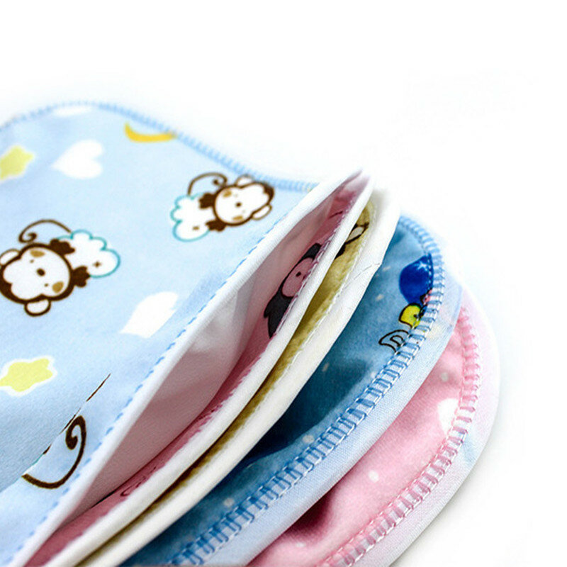 Babadores de algodão de alta qualidade para o bebê, bandana impermeável para menino e menina, toalha do bebê recém-nascido, design dos desenhos animados, bandana, acessórios, 5 partes