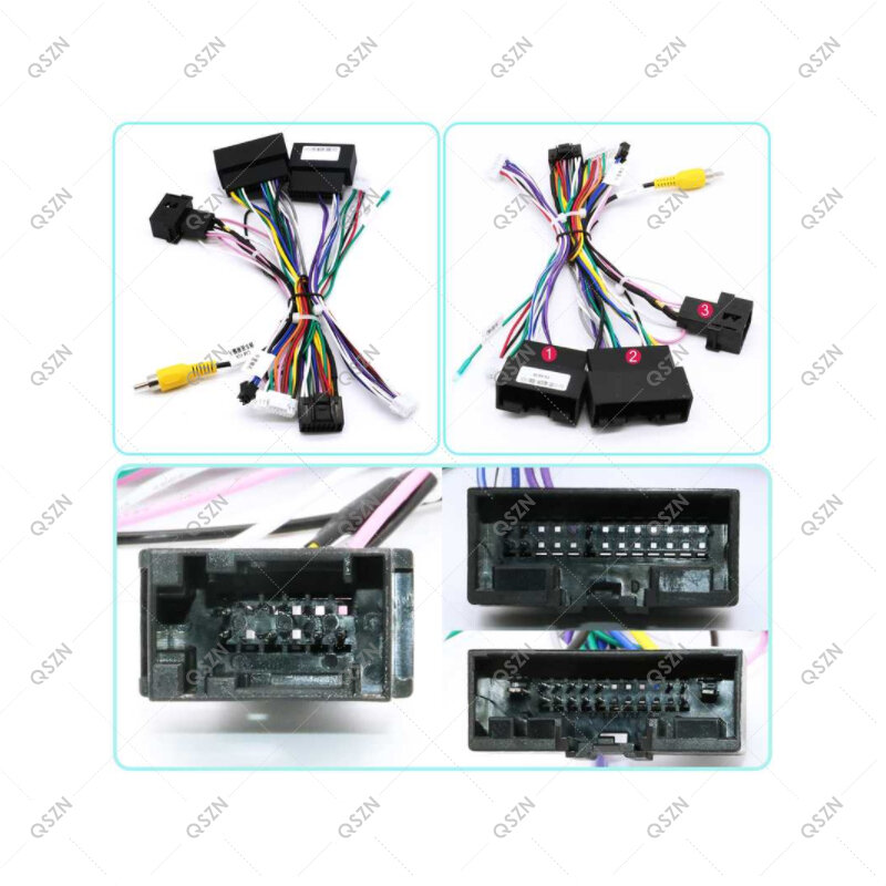 Car 16 pin Audio Wiring Harness With Canbus Box For Ford Transit Tourneo 2017 Stereo Installation Wire Adapter