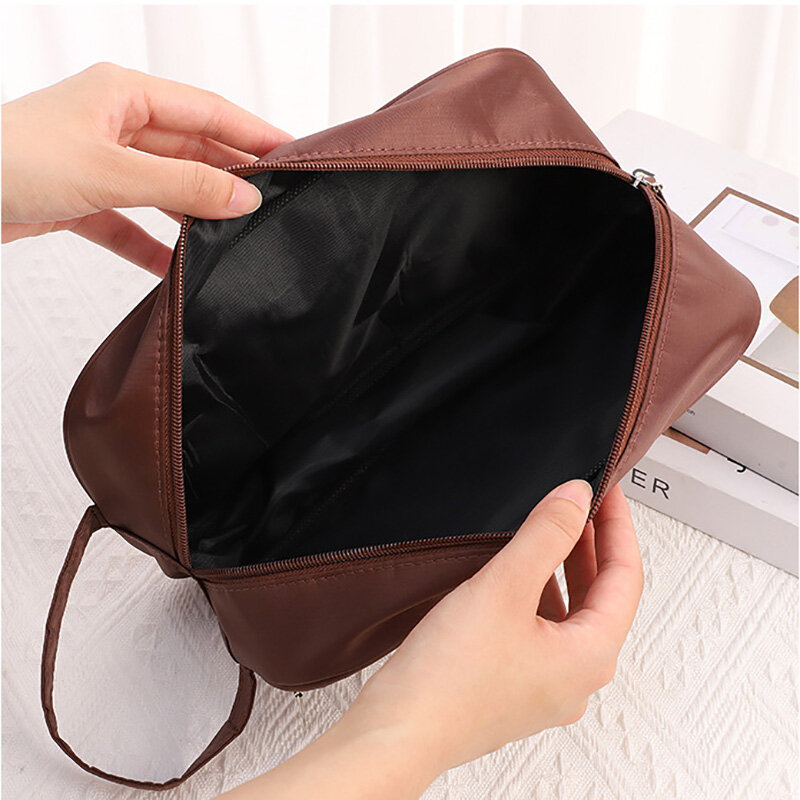 Borse per cosmetici per le donne borsa per il trucco in Nylon semplice borsa per il trucco da viaggio Organizer per articoli da toeletta borsa per il trucco coreana