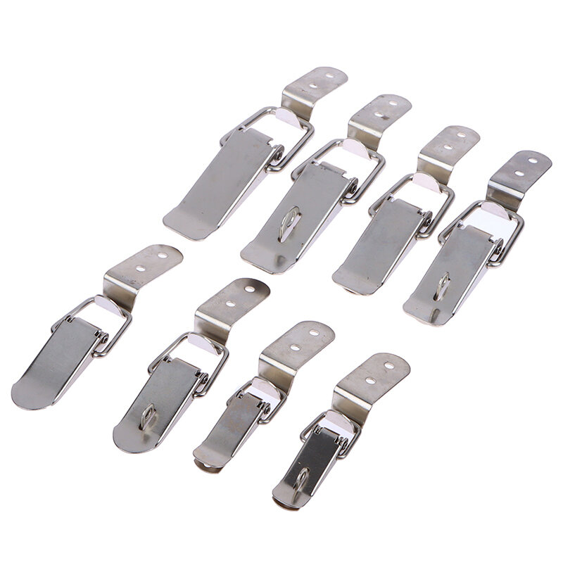 90 Degrees Duck-mouth Buckle Hook Lock  Draw Toggle Latch Clamp Clip Silver Hasp Latch Catch Clasp