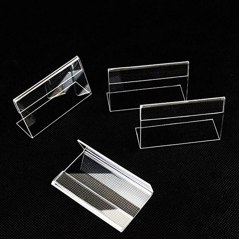 Porte-cartes de visite de bureau en plastique transparent en forme de L en acrylique, multicouche, étagère de bureau, boîte de rangement, table, vente en gros