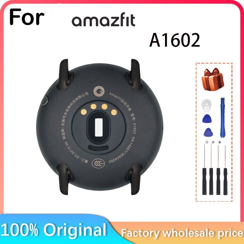 Base de capa traseira para Huami Amazfit Sports Watch, relógio inteligente, carregamento de líquido, bateria, A1602, A1612