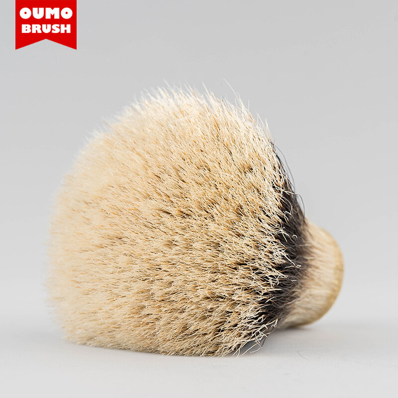 OUMO-brocha de afeitar de dos bandas, LM-1 de Manchuria Lotus, atado a mano, tejón, knot【 4,18