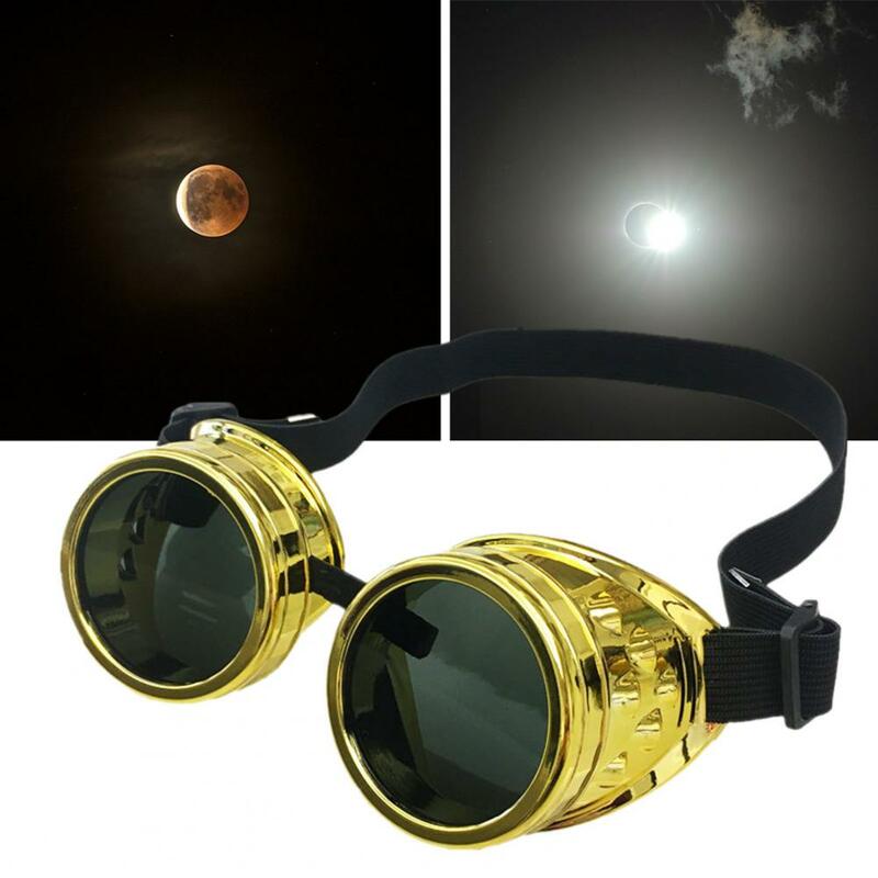 نظارات واقية من الشمس من Steampunk ، حماية العينين ، إطار ورقي ، نظارات كسوف شمسية ، نظارات شمسية معتمدة
