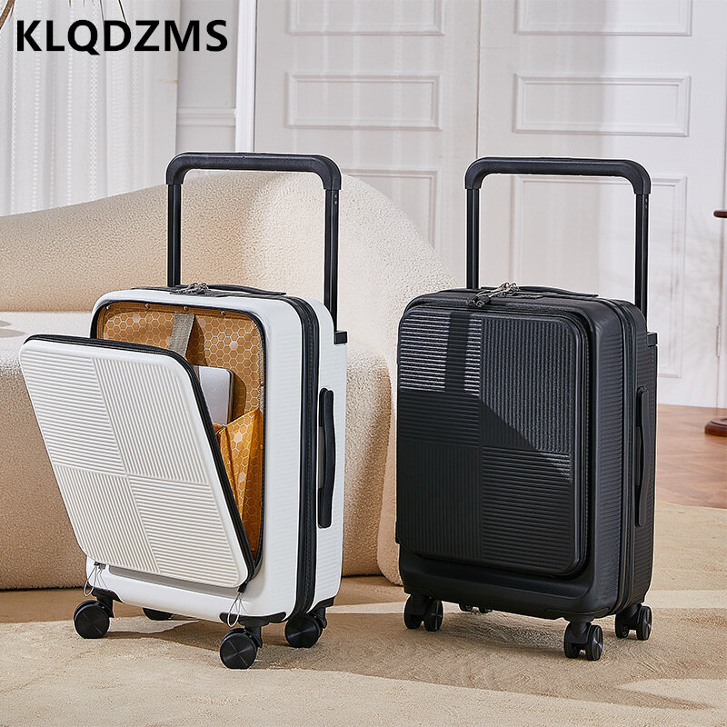 KLQDZMS 20"24 Inch Anti Wear Front Door Luggage Business Multifunctional Small Password Boarding Box Fashion and Simple Suitcase