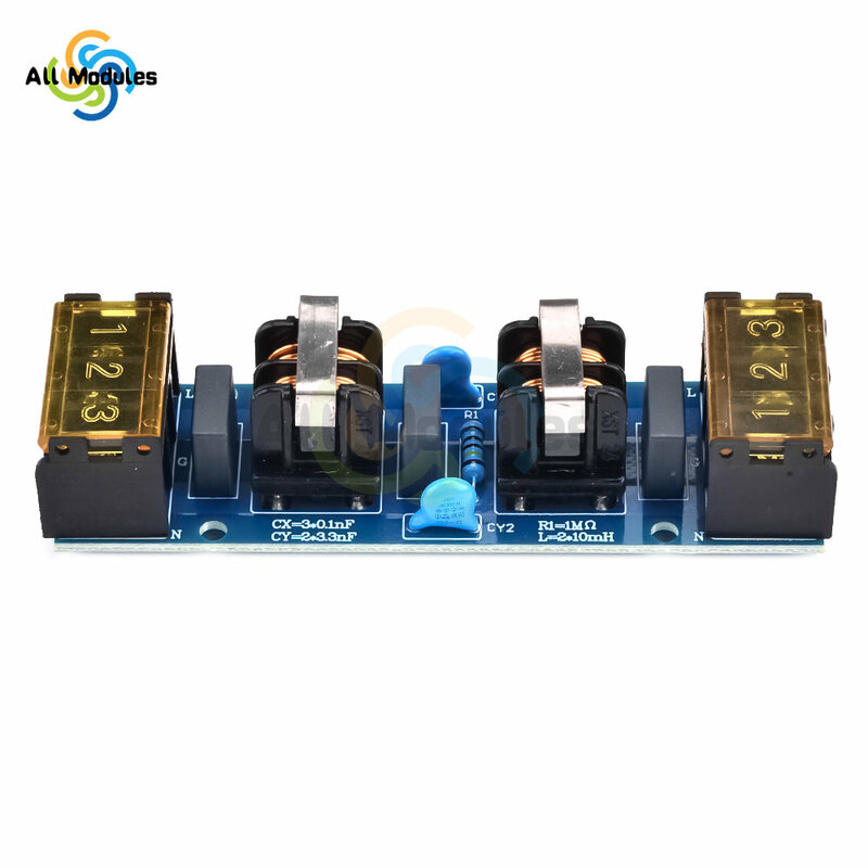 6a power emi módulo de filtro de alta frequência de onda de dois estágios placa de filtro de baixa passagem