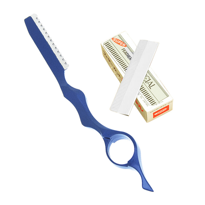 Meisha-cuchillas de corte de pelo para barberos, cuchillas profesionales de acero inoxidable para depilación, cuchillo para raspar cejas, C0001A