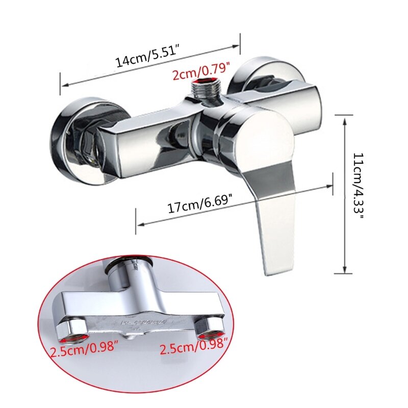 Wall Mounted Shower Mixer Single Handle for Valve Manual Shower Mixer for Valve