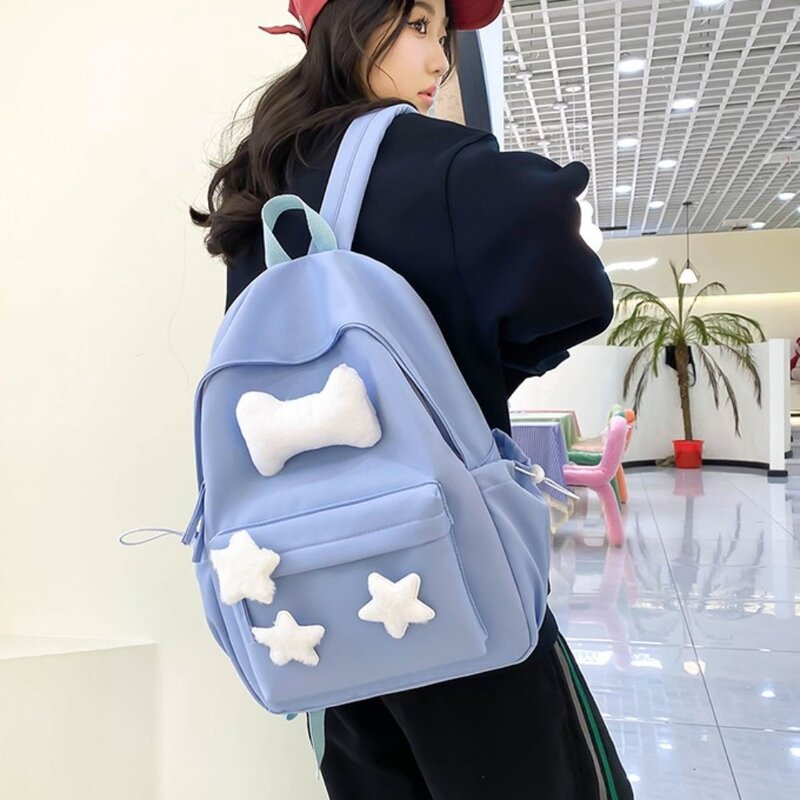 Вместительный женский рюкзак, милые универсальные нейлоновые рюкзаки для студентов, школьная сумка для студентов