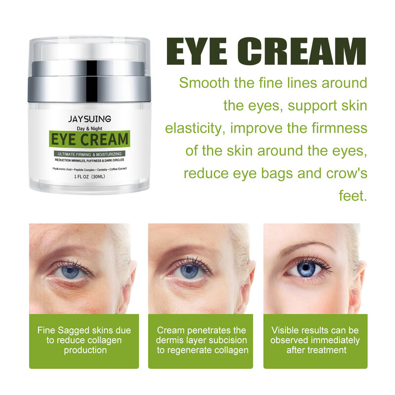Eye Cream Dark Circles Remover Eye Bags Anti-Wrinkles Lightening Fine Lines Firming Whitening Under Eyes Brighten Skin Care 30ml